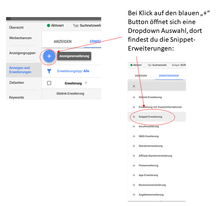 AdWords Snippets