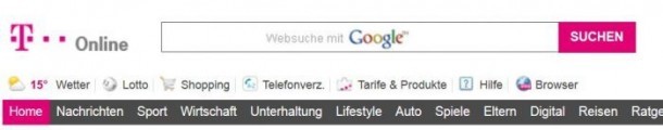 Google Suchnetzwerk Partner t-Online